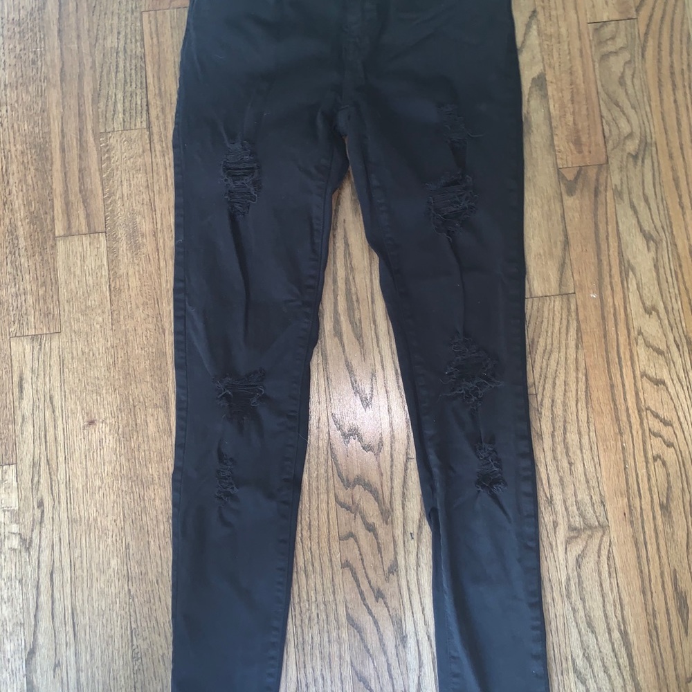 Black ripped jeans